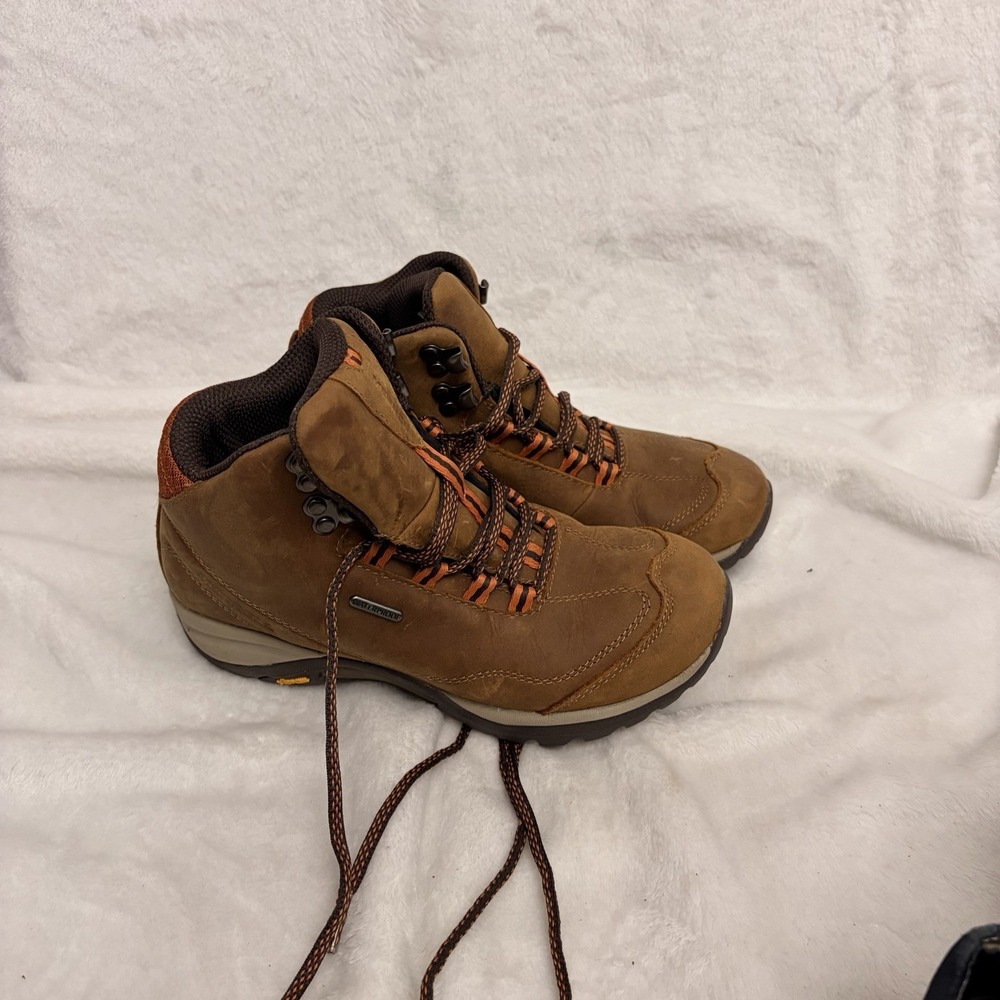 Merrell Siren Traveller 3 Mid Waterproof Hiking Boots Brown Women's Size 6 EUC